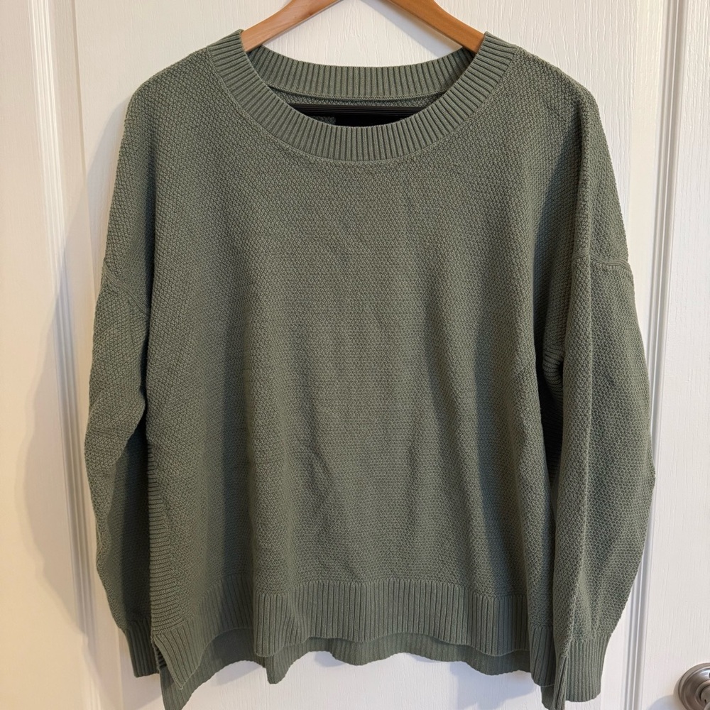 Lucky Brand Texted Knit Green Women's Sweater